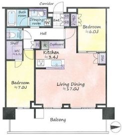 HARUMI FLAG SKYDUO SUN VILLAGE (晴海フラッグ スカイデュオ サンヴィレッジ) 33階 間取り図