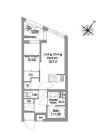 コンフォリア・リヴ渋谷本町 303 間取り図