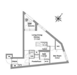 コンフォリア・リヴ渋谷本町 304 間取り図