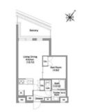 コンフォリア・リヴ渋谷本町 402 間取り図