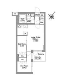 コンフォリア・リヴ渋谷本町 305 間取り図