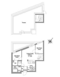 コンフォリア・リヴ渋谷本町 501 間取り図