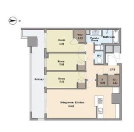 パークタワー晴海 33階 間取り図