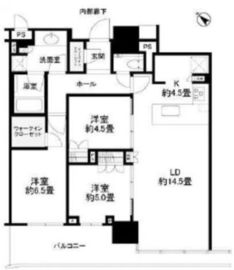 ブランズタワー豊洲 37階 間取り図