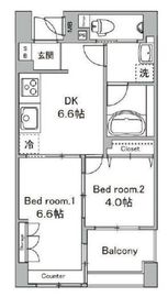 パレ・ソレイユ東京中央 7階 間取り図