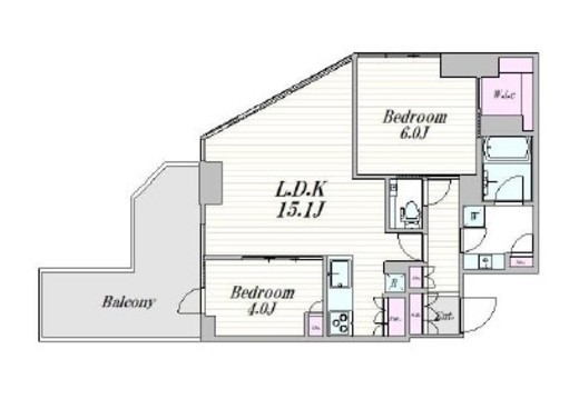 ブリリアタワー池袋West 4階 間取り図