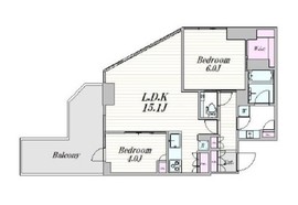 ブリリアタワー池袋West 4階 間取り図