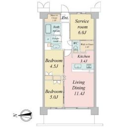 トラープランド蒼麗館 204 間取り図