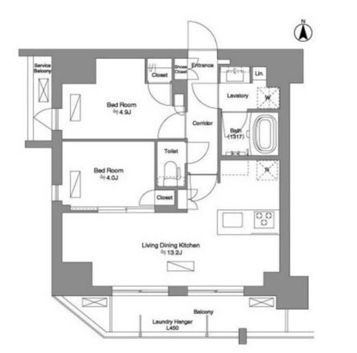 ブリリアイスト新御徒町 903 間取り図