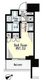 レジディア市谷薬王寺 1106 間取り図
