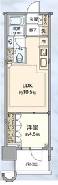 パークタワー勝どきミッド/サウス 13階 間取り図