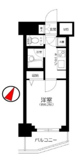 パレステュディオ渋谷ウエスト 2階 間取り図