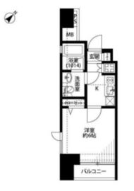 プレール・ドゥーク銀座東 2階 間取り図