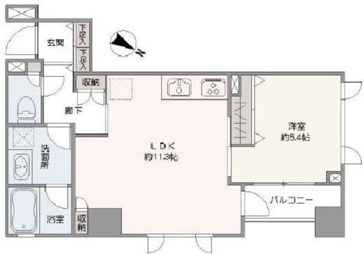 グランドパーク恵比寿センシュアス 9階 間取り図