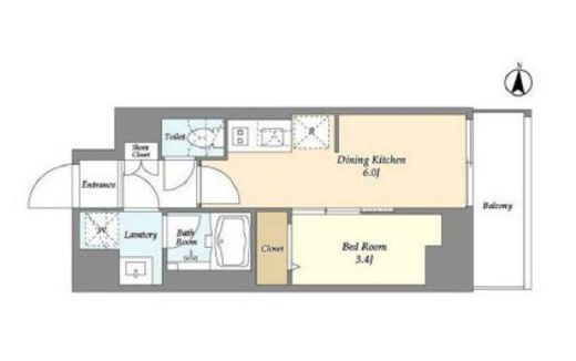 グランカーサ菊川 603 間取り図
