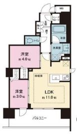 ソルティア東京王子 4階 間取り図