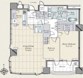 三田ガーデンヒルズ PARK MANSION 3階 間取り図