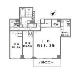 ウエリス代官山猿楽町テラス 2階 間取り図