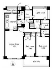 シティコート代々木 4階 間取り図