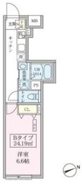 スカイコートリュクス品川大崎 202 間取り図