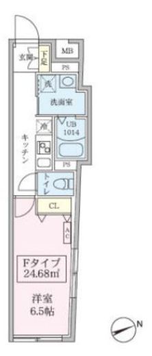 スカイコートリュクス品川大崎 301 間取り図