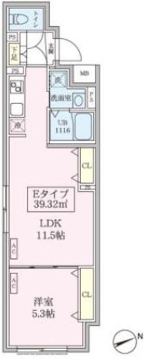 スカイコートリュクス品川大崎 103 間取り図