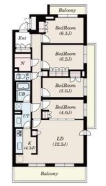 S-FORT横浜青葉台 3階 間取り図