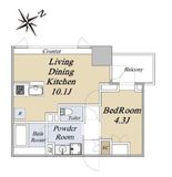 クレストコート旗の台 203 間取り図