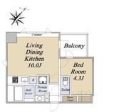 クレストコート旗の台 201 間取り図