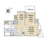 クレストコート旗の台 104 間取り図