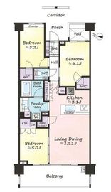 シティテラス下目黒 4階 間取り図