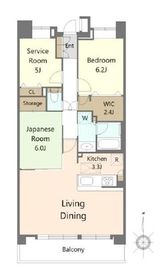 クレストフォルム東京リバーコースト 6階 間取り図