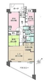 桜上水南パークハウス 4階 間取り図