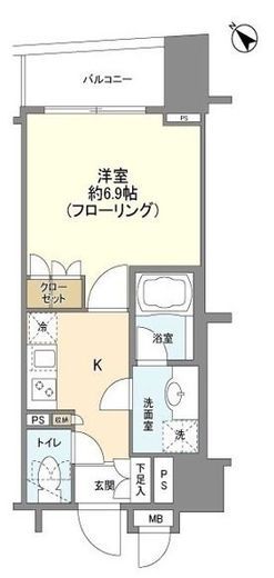 クオリア銀座3丁目 7階 間取り図