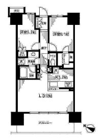 東京ミッドベイ勝どき 13階 間取り図