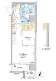 プラウドフラット大井町 1203 間取り図