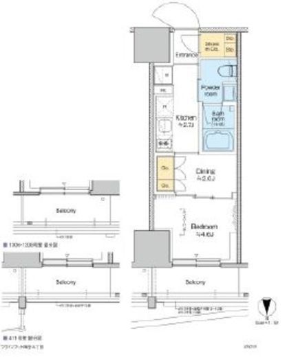 プラウドフラット四谷三丁目 609 間取り図