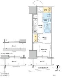 プラウドフラット四谷三丁目 609 間取り図