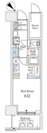リテラス西日暮里 803 間取り図