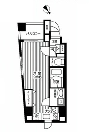 カスタリア新宿御苑 402 間取り図