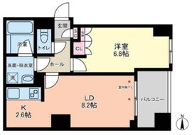ヴィアーレ四谷 502 間取り図