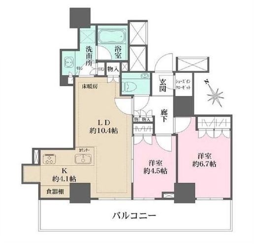ザ・パークハウス三田ガーデン レジデンス&タワー 22階 間取り図
