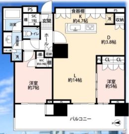 HARUMI FLAG SKYDUO PARK VILLAGE (晴海フラッグ スカイデュオ パークヴィレッジ) 30階 間取り図