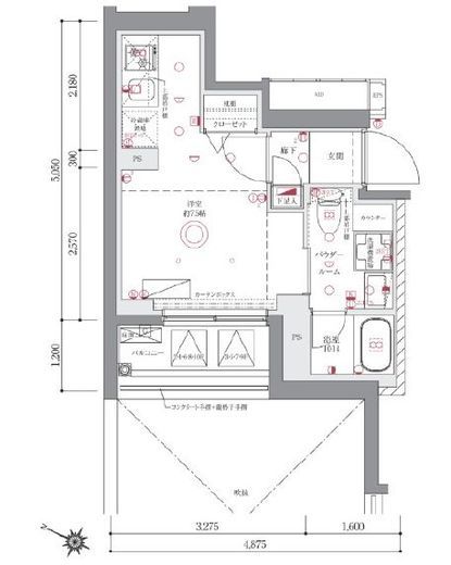 AZEST阪東橋Ⅱ 4階 間取り図