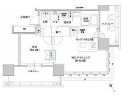 ブリリアタワー浜離宮 15階 間取り図