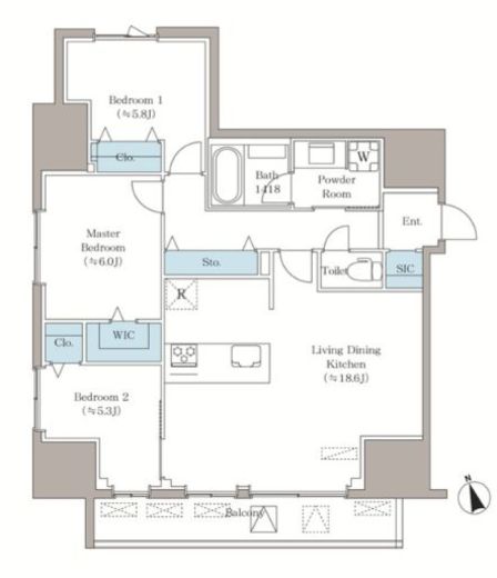 VISTA西早稲田 302 間取り図