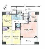 パークハウス用賀マスターフォート 3階 間取り図