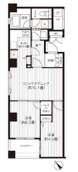 コスモリード新宿余丁町 208 間取り図