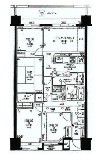 日神パレステージ横須賀田浦 7階 間取り図