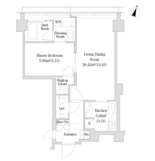 ライオンズマンション広尾南 2801 間取り図